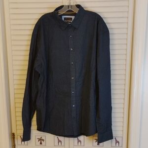 Gentlemen's Outfitters Men's Dark Blue Patterned Casual Shirt